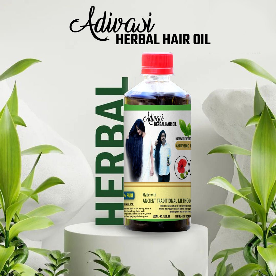 Original Adivasi Herbal Hair Oil - With Miracle Results & Pure Organic - Adivasi Original Hair Oil