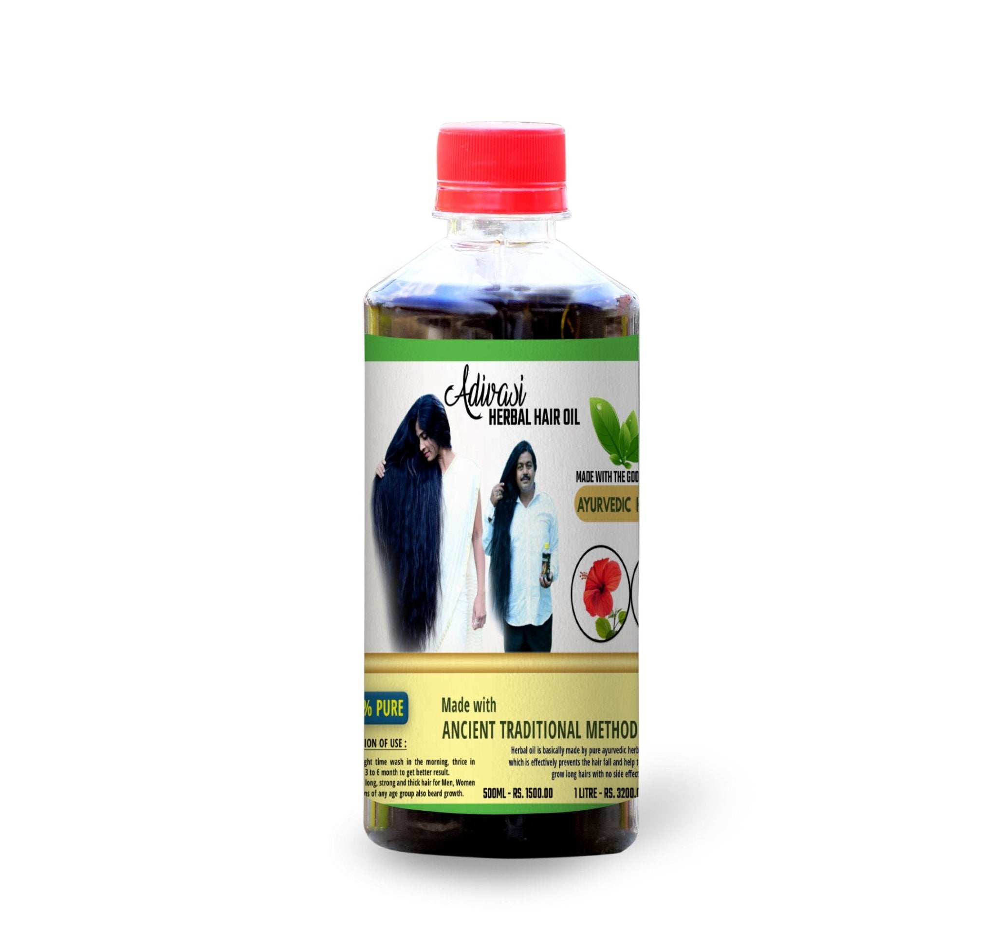 Original Adivasi Herbal Hair Oil - With Miracle Results & Pure Organic - Adivasi Original Hair Oil